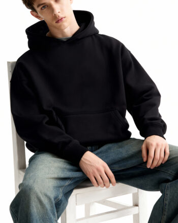 Black Hoodie Boxy Fit